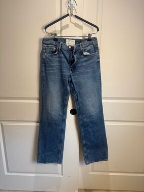 MOTHER the reifler Straight Jeans in Medium Blue Wash